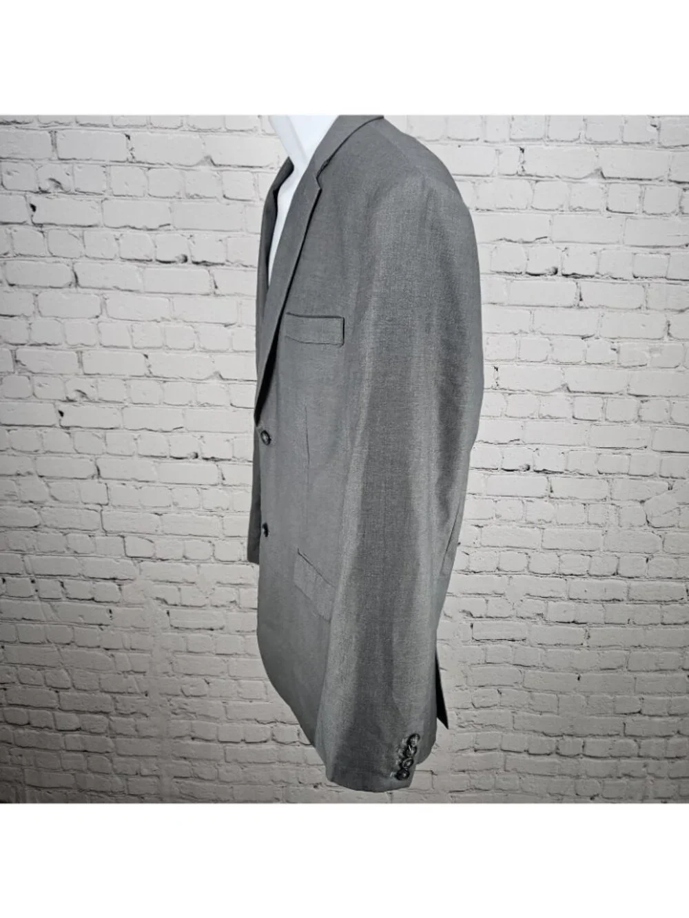 Perry Ellis Grey Slim Fit 2 Button Double Vented Notch Blazer Sport Coat 44R